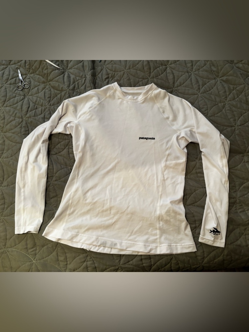 Patagonia White Long-Sleeve Crew Top